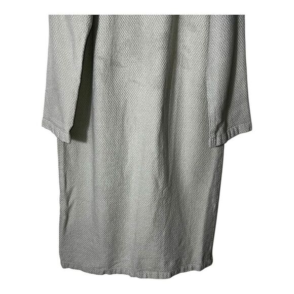2175. Coyuchi Unisex Gray Robe M midweight 100% organic cotton‎ missing tie belt - Picture 7 of 7